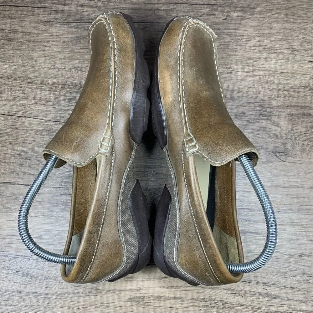 SKECHERS Shoes Men’s Sz 8 Brown Leather~”Rising Phoenix” Loafers Driving 60660‎